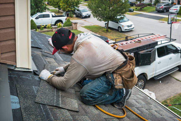 Professional Roofing technician working in Greens Farms, CT